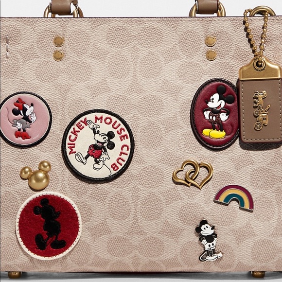 SOLD!! NWT DISNEY X COACH ROGUE 25 WITH MICKEY/MINNIE PATCHES - Picture 3 of 11